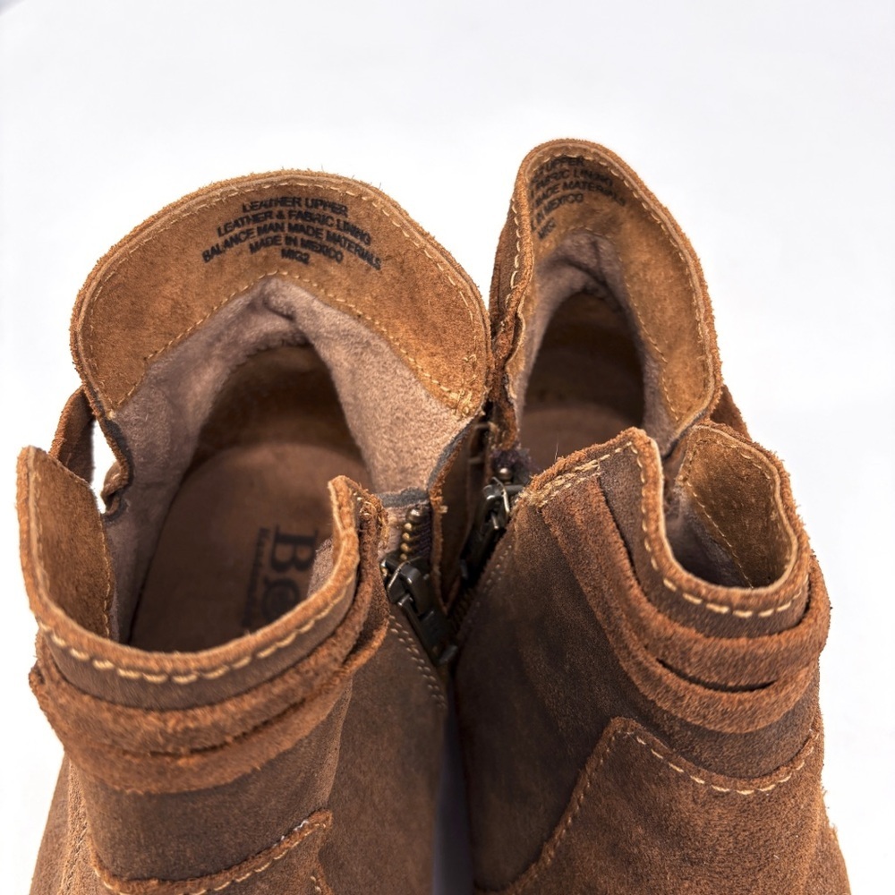 BORN Wynter Strappy Brown Leather Ankle Boots 10 - Picture 11 of 14